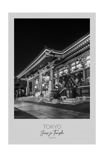 Sensoji Temple Night | Poster - Passepartout