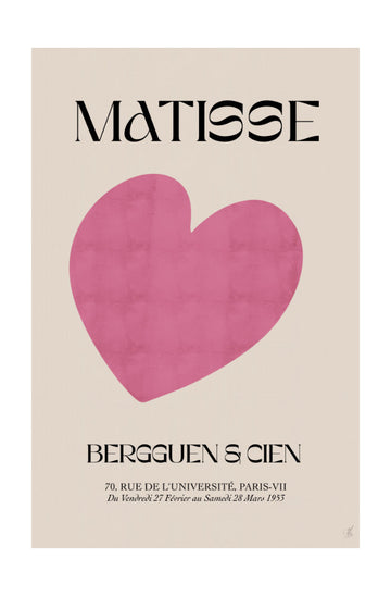 Minimal Pink Heart | Poster - Passepartout