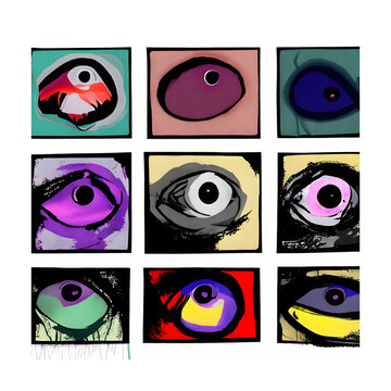 Colorful Abstract Eyes | Poster - Passepartout