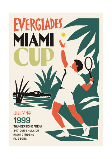 Miami Everglades Tennis | Poster - Passepartout