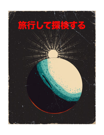 Retro Cosmic Sunrise | Poster - Passepartout
