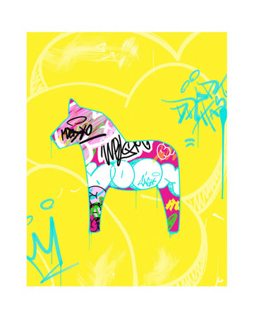 Graffiti Dala Horse | Poster - Passepartout