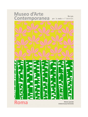 Pink Leaves Green Trees | Poster - Passepartout