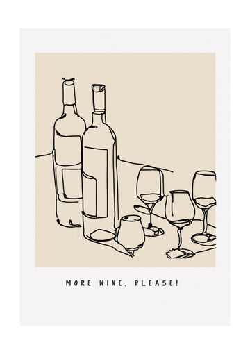 Wine Line Sketch | Poster - Passepartout