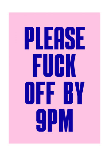 Sarcastic 9pm Message | Poster - Passepartout