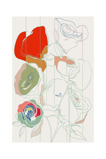 Colorful Abstract Roses | Poster - Passepartout