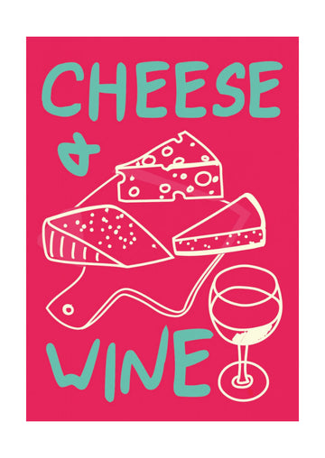 Cheese and Wine Delight | Poster - Passepartout