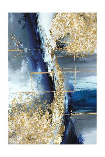 Glimmering Blue Abstract | Poster - Passepartout