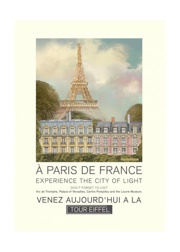 Dreamy Paris City View | Poster - Passepartout