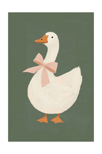 Pink Bow Goose | Poster - Passepartout