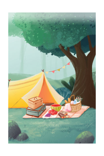 Cozy Forest Picnic | Poster - Passepartout