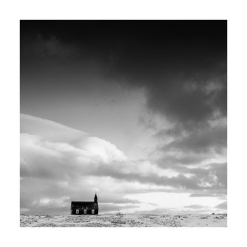 Black Church Under Dark Sky | Poster - Passepartout
