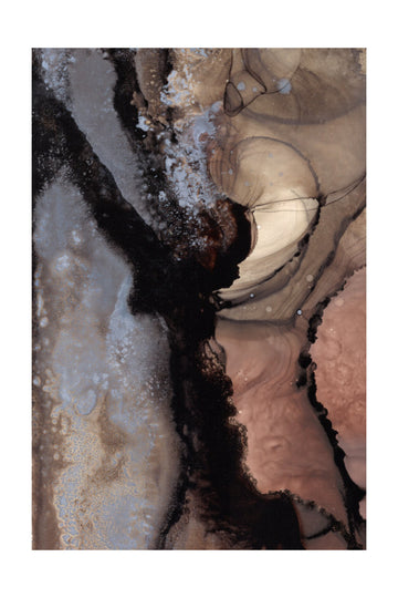 Organic Shapes with Earthy Tones | Poster - Passepartout