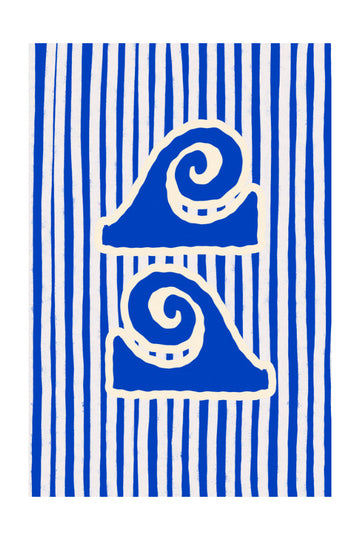 Blue Ocean Waves | Poster - Passepartout