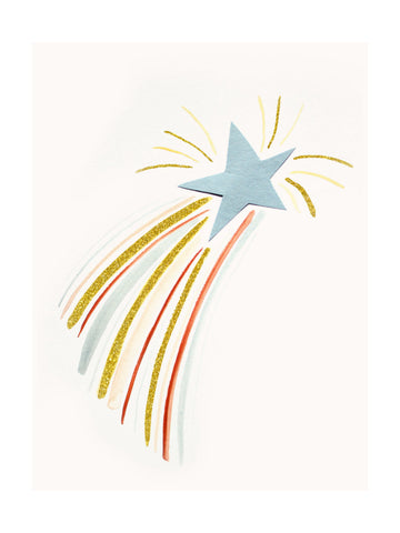 Glittering Shooting Star | Poster - Passepartout