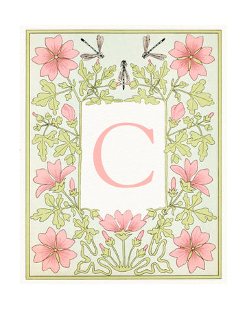 Botanical Initial C | Poster - Passepartout