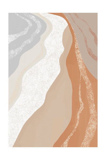 Organic Desert Waves | Poster - Passepartout