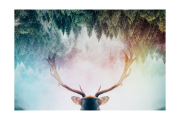 Mystical Forest Stag | Poster - Passepartout
