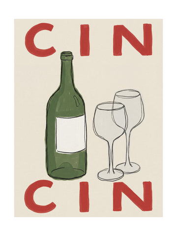 Cin Cin Wine Toast | Poster - Passepartout