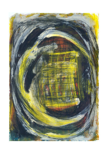 Energetic Yellow Vortex | Poster - Passepartout