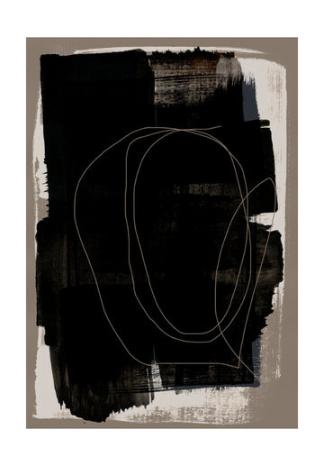 Abstract Brush Strokes 180Z | Poster - Passepartout