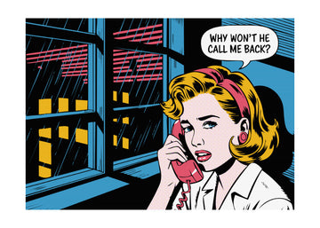 Worried Woman On Phone | Poster - Passepartout