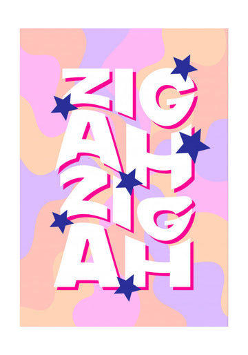 Colorful Zig A Zig Ah | Poster - Passepartout