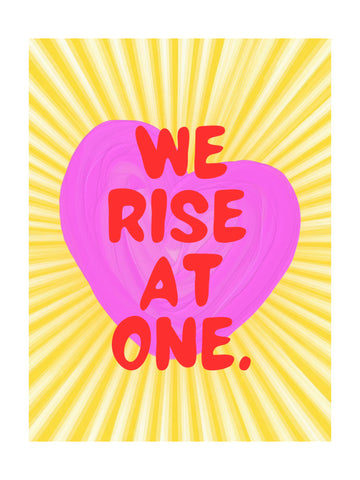 We Rise At One Heart | Poster - Passepartout