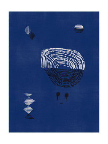 Indigo Night Gaze | Poster - Passepartout