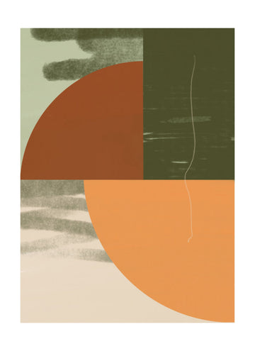 Earthy Abstract Shapes | Poster - Passepartout