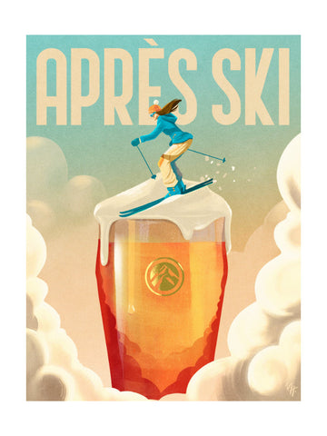 Après Ski Beer Fun | Poster - Passepartout