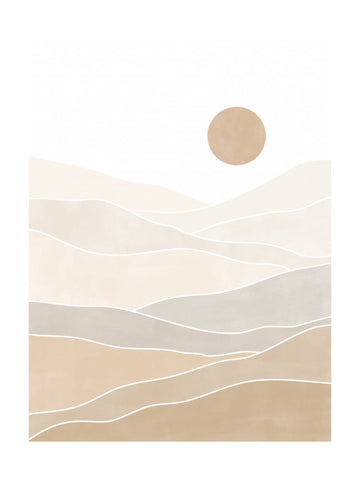 Layered Desert Sun | Poster - Passepartout