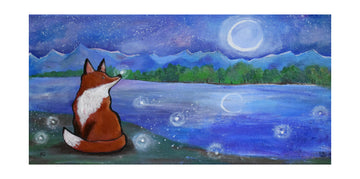 Moonlit Fox Dreams | Poster - Passepartout