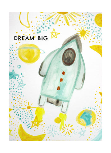 Dream Big Rocket | Poster - Passepartout