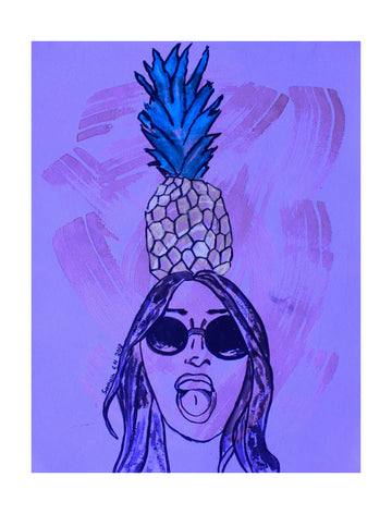 Pineapple Cool Girl | Poster - Passepartout