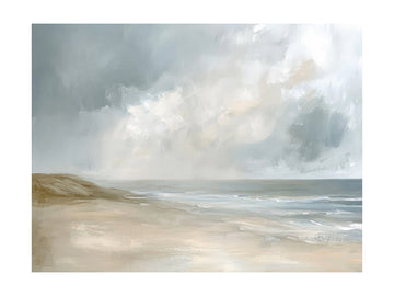 Misty Beach Morning | Poster - Passepartout