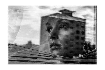 Woman In City Reflection | Poster - Passepartout