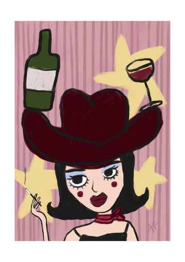 Sassy Cowgirl Pop Art | Poster - Passepartout