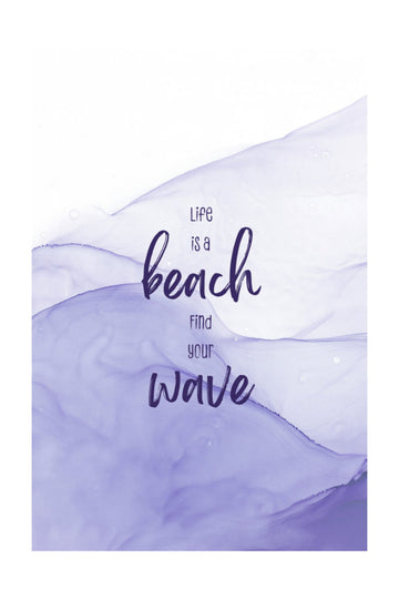 Purple Wave Life Quote | Poster - Passepartout
