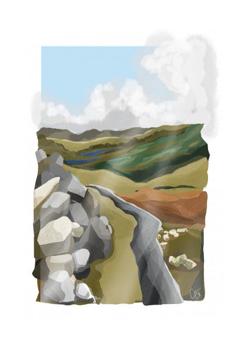 Winding Mountain Path | Poster - Passepartout