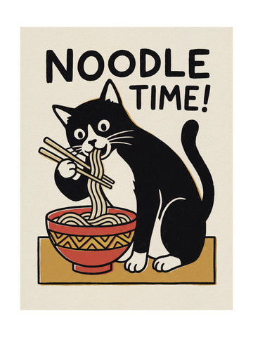 Noodle Time Cat | Poster - Passepartout