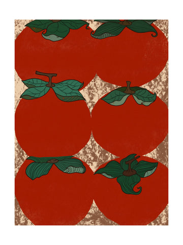 Red Persimmon Harvest | Poster - Passepartout