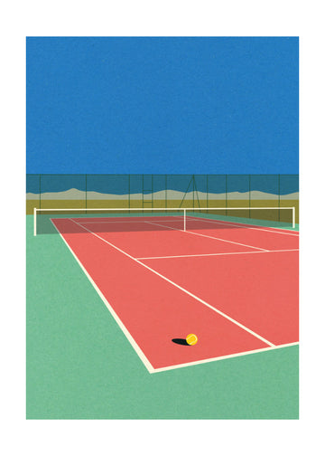 Tennis Court In the Desert | Poster - Passepartout