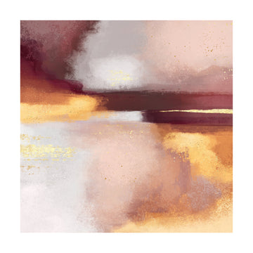 Golden Blush Abstract | Poster - Passepartout