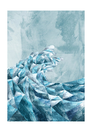 Icy Geometric Wave | Poster - Passepartout