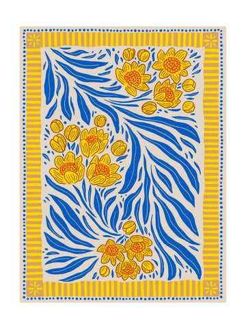 Vibrant Floral Pattern | Poster - Passepartout