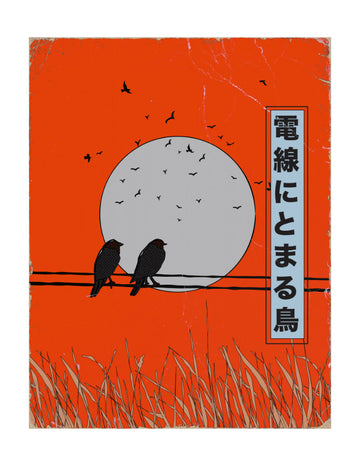 Orange Sky Birds | Poster - Passepartout