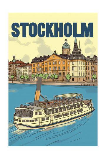 Stockholm Steamboat Journey | Poster - Passepartout
