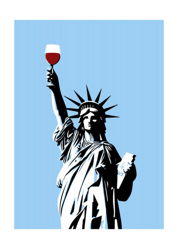 Lady Liberty Wine | Poster - Passepartout