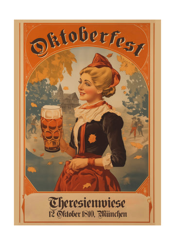 Oktoberfest Bavarian Woman | Poster - Passepartout